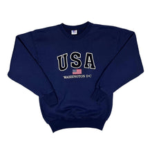 Load image into Gallery viewer, Vintage USA "Washington DC" Made In USA Embroidered Souvenir Spellout Crewneck Sweatshirt
