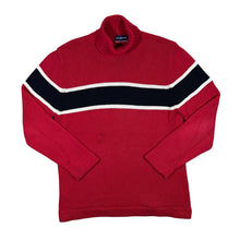 Load image into Gallery viewer, Early 00's ATLANTIC SPORT Colour Block Cotton Knit Turtle Roll Neck Sweater Jumper