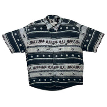 Load image into Gallery viewer, Vintage 90's Casa Moda Crazy Abstract Patterned Short Sleeve Shirt