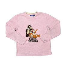 Load image into Gallery viewer, Early 00's DISNEY "Nuttin' Sweeter" Chip and Dale Embroidered Character Spellout Fleece Crewneck Sweatshirt