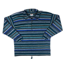 Load image into Gallery viewer, Vintage BROADWAY Multi Striped Colour Block 1/2 Zip Pullover Fleece Sweatshirt