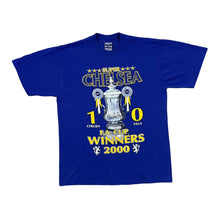 Load image into Gallery viewer, Vintage Jerzees CHELSEA FC "F.A. Cup Winners 2000" Football Souvenir Spellout Graphic T-Shirt