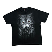 Load image into Gallery viewer, SPIRAL DIRECT Gothic Fantasy Wolf Forest Graphic T-Shirt