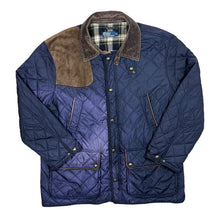 Load image into Gallery viewer, Early 00's POLO RALPH LAUREN Corduroy Collared Suede Panel Lightly Padded Quilted Hunting Country Jacket
