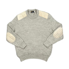 Load image into Gallery viewer, Vintage 80's DEES CASUALS Dunn & Co Suede Leather Patch Acrylic Wool Knit Sweater Jumper