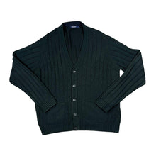 Load image into Gallery viewer, Early 00's JAMES PRINGLE Classic Acrylic Cable Knit Dark Green Button Cardigan Sweater Jumper