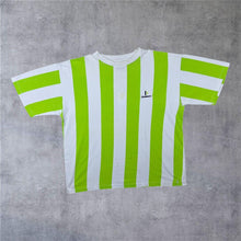 Load image into Gallery viewer, Vintage 90’s Donnay Bold Colour Block Vertical Striped Green White T-Shirt