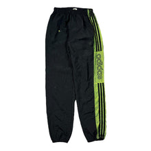 Load image into Gallery viewer, Vintage 90's ADIDAS Three Stripe Spellout Mesh Panel Shell Tracksuit Bottoms