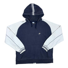 Load image into Gallery viewer, Early 00's NIKE Colour Block Mini Logo Faded Navy Blue Pullover Hoodie