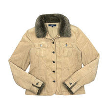 Load image into Gallery viewer, CASUAL CLUB Classic Faux Fur Trimmed Fleece Lined Corduroy Cord Trucker Jacket