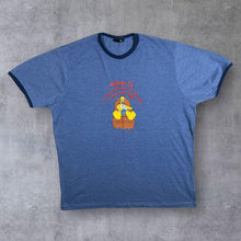 Load image into Gallery viewer, Vintage BHS (2004) The Simpsons "Without TV" TV Show Blue Ringer T-Shirt