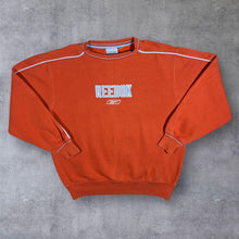 Load image into Gallery viewer, Early 00's Reebok Embroidered Logo Spellout Orange Crewneck Sweatshirt