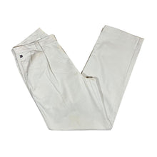 Load image into Gallery viewer, Vintage POLO JEANSO CO Ralph Lauren "Utility Pleat" Classic Cream Cotton Straight Leg Chino Trousers