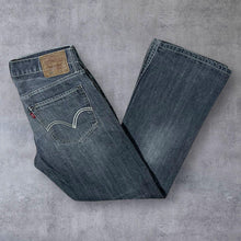Load image into Gallery viewer, Levi's 527 Classic Washed Grey Low Rise Boot Cut Denim Jeans