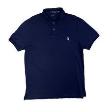 Load image into Gallery viewer, POLO RALPH LAUREN "Pima Stretch Mesh" Embroidered Mini Logo Navy Blue Short Sleeve Polo Shirt