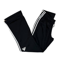 Load image into Gallery viewer, ADIDAS Classic Mini Logo Three Stripe Black Open Leg Tracksuit Bottoms