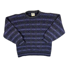 Load image into Gallery viewer, Vintage 90's Claire Ellen Made In England Grandad Patterned Knit Sweater Jumper