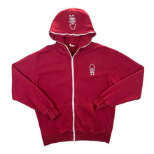 Load image into Gallery viewer, NOTTINGHAM FOREST FC Football Embroidered Mini Logo Red Zip Hoodie