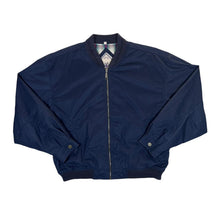 Load image into Gallery viewer, Vintage BHS Classic Navy Blue Zip Bomber Windbreaker Jacket