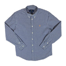 Load image into Gallery viewer, RALPH LAUREN Classic Blue White Check Long Sleeve Cotton Button-Up Shirt