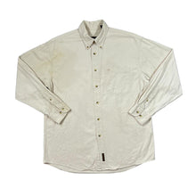 Load image into Gallery viewer, Vintage TIMBERLAND Classic Cream Beige Mini Pocket Logo Long Sleeve Button-Up Cotton Shirt
