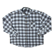 Load image into Gallery viewer, Vintage Identic White Orange Blue Plaid Check Long Sleeve Flannel Shirt