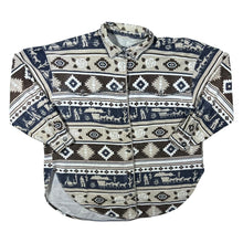 Load image into Gallery viewer, Vintage Aztec Crazy Abstract Patterned Cowboy Western Long Sleeve Shirt