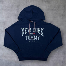 Load image into Gallery viewer, Tommy Jeans Tommy Hilfiger “New York” Embroidered Logo Spellout Hoodie