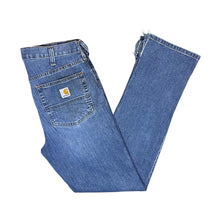 Load image into Gallery viewer, CARHARTT "Straight Fit" Made In Mexico Classic Blue Denim Jeans