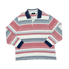 Load image into Gallery viewer, BLUE HARBOUR Marks & Spencer Multi Striped Long Sleeve Polo Shirt
