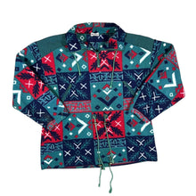 Load image into Gallery viewer, Vintage 90's BOSSELINI Crazy Abstract Winter Patterned 1/4 Zip Fleece Sweatshirt