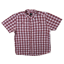 Load image into Gallery viewer, The North Face TNF Red Plaid Check Short Sleeve Cotton Polyester Shirt