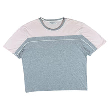 Load image into Gallery viewer, Early 00's YSL YVES SAINT LAURENT Baby Pink Grey Mini Logo Colour Block T-Shirt
