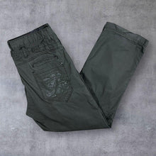 Load image into Gallery viewer, Lambretta Dark Grey Khaki Multi Pocket Cargo Trousers
