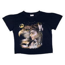 Load image into Gallery viewer, Vintage Native American Eagle Wildlife Gothic Graphic Black T-Shirt