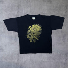 Load image into Gallery viewer, Vintage Mozang (1992) Native American Gold Foil Chieftain Graphic Single Stitch T-Shirt