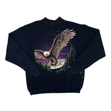 Load image into Gallery viewer, Vintage 90's TULTEX Bald Eagle Bird Nature Wildlife Graphic Black Sweatshirt