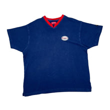 Load image into Gallery viewer, Vintage BUDWEISER (1999) Embroidered Mini Patch Logo V-Neck Ringer T-Shirt