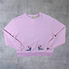 Load image into Gallery viewer, Vintage 90’s St John's Bay Embroidered Floral Gingham Check Trim Sweatshirt