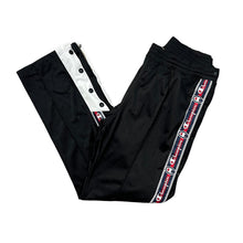 Load image into Gallery viewer, CHAMPION Classic Logo Spellout Tape Sleeve Popper Button Tearaway Tracksuit Pants Bottoms