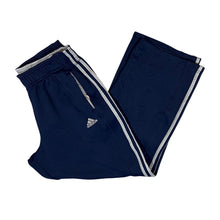Load image into Gallery viewer, ADIDAS Three Stripe Mini Logo Navy Blue Open Leg Sweatpants Tracksuit Bottoms