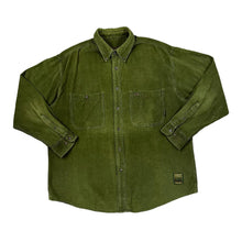 Load image into Gallery viewer, Vintage TIMBERLAND WEATHERGEAR Classic Green Cord Corduroy Long Sleeve Button-Up Heavy Cotton Shirt
