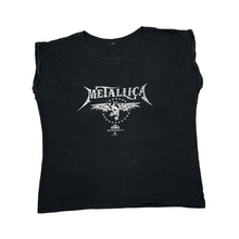 Load image into Gallery viewer, METALLICA Classic Logo Spellout Graphic Thrash Heavy Metal Band Rolled Sleeve T-Shirt