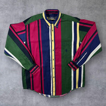 Load image into Gallery viewer, Vintage Nautica Multi Colour Striped Long Sleeve Button-Down Cotton Shirt