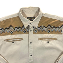 Load image into Gallery viewer, Atlas For Men Cowboy Western Embroidered Aztec Patterned Long Sleeve Shirt