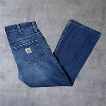 Load image into Gallery viewer, Carhartt "Rockin Pant" Blue Denim Casual Loose Fit Distressed Jeans