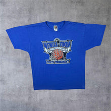 Load image into Gallery viewer, Vintage Newell-Fonda Mustangs "State Tournament" (2000) College Blue Graphic T-Shirt