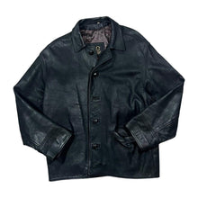 Load image into Gallery viewer, Vintage 90's REAL LEATHER Made In England Heavyweight Genuine Leather Button Jacket