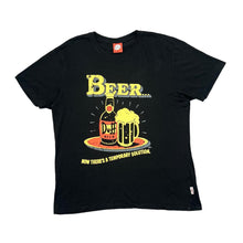 Load image into Gallery viewer, THE SIMPSONS "Beer..." Duff Novelty Spellout TV Show Graphic T-Shirt
