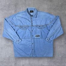 Load image into Gallery viewer, Vintage Eagle Active Life Cowboy Western Blue Denim Cotton Long Sleeve Shirt